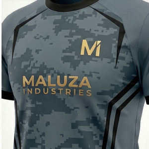 Conjunto Deportivo de Fútbol para Hombre, Camiseta y Pantalones Cortos Personalizados, Uniforme de Fútbol de Secado Rápido y Transpirable, Negro y Dorado - Product Image 5