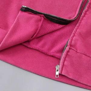 Custom French Terry <b>Graphics</b> Rivet Hoodies Vintage Acid Washed Heavyweight Cotton <b>Zip</b> <b>up</b> Cropped Rhinestone <b>Hoodie</b> - Product Image 4