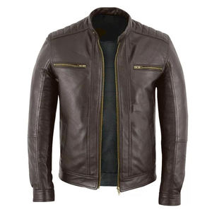 Distressed Genuine Lambskin Brown <b>Men's</b> Leather <b>Jacket</b> Top Quality Material Wholesale Leather <b>Jacket</b> Price <b>jacket</b> for <b>men</b> 2026 - Product Image 5