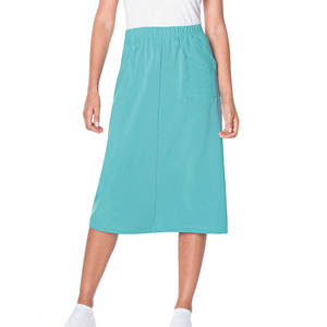 <b>Women's</b> <b>Teal</b> Scrubs Skirt Cotton Polyester Woven Hospital Uniform Pants for Medical Use - Product Image 1