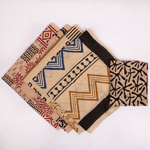 Bandanas en coton de luxe Bagru naturel, style bohème indien, foulards de cou et accessoires pour cheveux vintage, pour l'été et les voyages, promotion et image de marque - Product Image 4