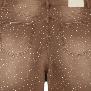 New Fashion Men Casual <b>Rhinestone</b> Denim Shorts Eco-Friendly Windproof Breathable Quick Dry Durable 100% Polyester <b>Fabric</b> Hot - Product Image 4
