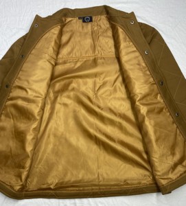 Custom Men Heavyweight 100% cotton Canvas | Cotton Twill jacket for winter collar down unisex padded <b>button</b> down Coat - Product Image 5