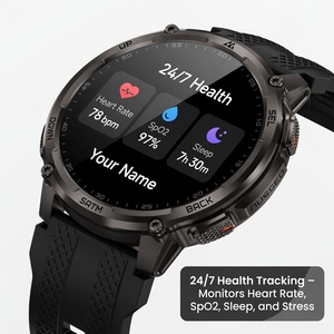 Wholesale T4C Tank Rugged Smart <b>Watch</b> <b>with</b> 50-Day Battery 1.5\" AMOLED 5ATM Waterproof OEM Fitness Tracker <b>with</b> for Bluetooth - Product Image 1