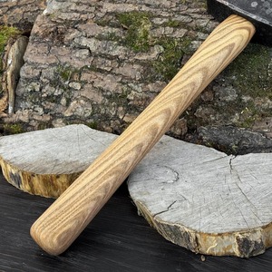 ค้อนตีเหล็กทำมือ หัวเหล็กคาร์บอน ด้ามไม้แอชตามหลักสรีรศาสตร์ ตีขึ้นรูปสองด้าน เครื่องมือขึ้นรูปโลหะ OEM DIY สำหรับผู้เริ่มต้น - Product Image 3