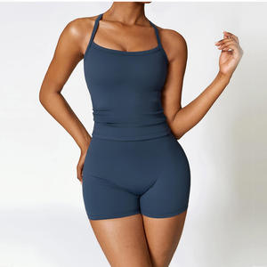 Conjunto Deportivo para Mujer al por Mayor, Leggings Transpirables, Top Deportivo, Ropa Deportiva, Bra de Yoga, Shorts, Conjunto de Gimnasio - Product Image 1
