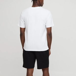 Top Selling Men's Casual Solid Letter Summer 100% Cotton <b>Knitted</b> Breathable Knee Length Short Sleeve 2-Piece T-Shirt Shorts <b>Set</b> - Product Image 5