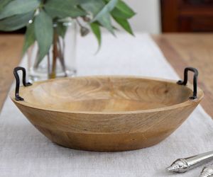 Handmade Wooden Fruit Basket With Handle Retro Design For Fruit And Snacks Gifting - Product Image 4