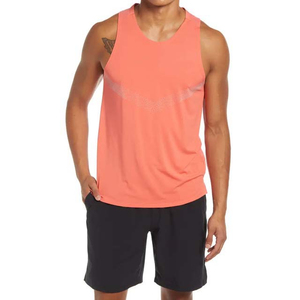 High Quality 100% Polyester Quick Dry Racerback Tank Tops for Men Breathable Fitness Workout Performance Gym Printed Spring - Product Image 1