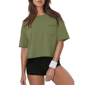 Camisetas de Fábrica OEM de Poliéster y Algodón para Hombre y Mujer, Corte Regular, Sólidas, Transpirables, Ecológicas, Casuales, Lisas, Estilo Urbano - Product Image 1