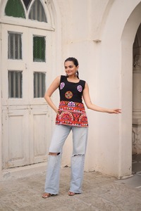 Indian Trendy Navratri Special Georgette Kutchi Gamthi Work <b>Top</b> Traditional Premium Summer <b>Wedding</b> Beach Quick Dry Ethnic Wear - Product Image 2