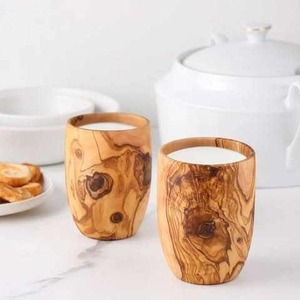 Chope à bière en bois faite à la main – Verre à boire en bois naturel pour bar et fête - Product Image 3