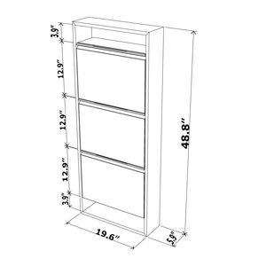 Portascarpe con struttura in legno a 3 livelli con Design nascosto eleganti scarpiere e supporti - Product Image 4