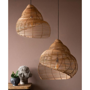 Lámparas de Techo de Ratán con Forma de Concha, las Más Vendidas, Pantallas para Lámparas de Decoración de Sala de Estar, Lámparas Colgantes y de Araña de Vietnam - Product Image 4