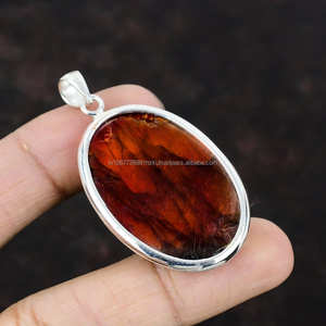 925จี้เงินแท้จี้โกเมนจี้อัญมณีทำด้วยมือเครื่องประดับโกเมนของขวัญสำหรับจี้สร้อยคอสำหรับแม่ของเธอ - Product Image 4