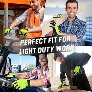 Gants de conduite pour hommes les plus vendus, faible MOQ, en cuir, compatibles écran tactile, fermeture auto-agrippante, Alpha Racing, matériau durable, équipement de sécurité - Product Image 6