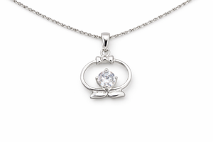 Collier pendentif ovale en argent sterling 925 avec diamant, bijoux en pierres précieuses faits à la main, cadeau - Product Image 4