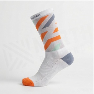 North Approach Crew Athletic <b>Socks</b> Striped <b>Orange</b> Mint Breathable Running <b>Socks</b> for Adults Summer Season - Product Image 3