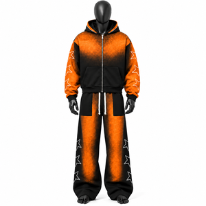 New Style Custom Logo Unisex Tracksuits Pullover Blank Plain <b>Sweat</b> Suit Baggy Oversized Hoodie And Sweatpants Set For Sale - Product Image 4