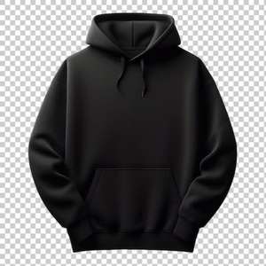 Sweat à capuche tricoté pour homme en molleton 100% coton de haute qualité 330g, anti-rétrécissement, coupe oversize, avec logo frontal 3D gaufré et uni - Product Image 3