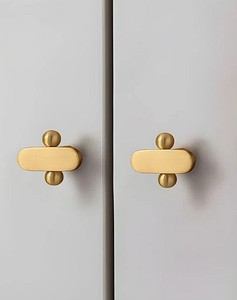 Excellente poignée de meuble en laiton noir, quincaillerie durable au design moderne, pour commode et armoire, esthétique soignée, pour la maison et le bureau - Product Image 5