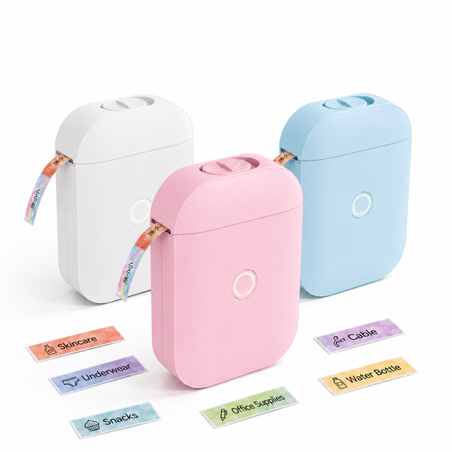 Portable Bluetooth Thermal Label Printer D11 15mm Mini Sticker Maker with App SDK for Home Office Retail OEM ODM