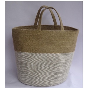 New Arrival Large Jute Storage <b>Basket</b> with Handles for <b>Wardrobe</b> Bathroom Clothes Shelves Laundry Etc. - Product Image 3