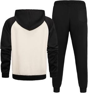 Wholesale Mens Tracksuit 100% Cotton Eco-Friendly Crewneck <b>Sweatshirt</b> Drawstring Closure Relaxed Pants Custom Logo Clothing Set - Product Image 2