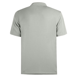 Polo à manches courtes gris clair pour homme, logo brodé, couleur unie, décontracté, respirant, tissu Oxford, coupe classique - Product Image 4