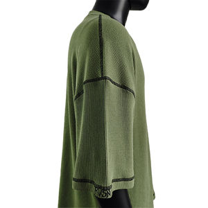 Camiseta Oversize Unisex Bestseller de 260g, Estilo Waffle, con Paneles de Doble Costura, Estampada, Lavada, 100% Algodón Transpirable - Product Image 3