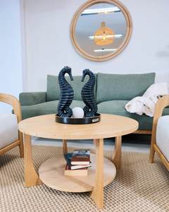 Luxury Teak Wood <b>Sofa</b> Set with Rope Lounge Chairs and Round Coffee <b>Table</b> for Hotel Villa Living Room Furniture - Product Image 4