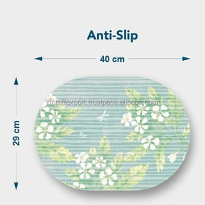 แผ่นรองจานทรงรีพิมพ์ลายหลากสีสำหรับโต๊ะอาหารในห้องครัว - Product Image 2