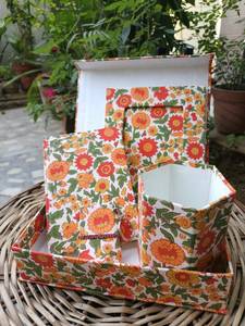 Block Printed <b>Gift</b> <b>Boxes</b> Handmade Sustainable Packaging Rigid Paper Board <b>Boxes</b> Wholesale Artisan Luxury Presentation <b>Boxes</b> - Product Image 3