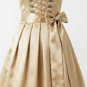 Vestido Dirndl de Encaje Dorado Satinado para Mujer, Traje Tradicional Bávaro de Camarera de Cervecería, Disfraz Personalizado para el Oktoberfest Alemán - Product Image 6