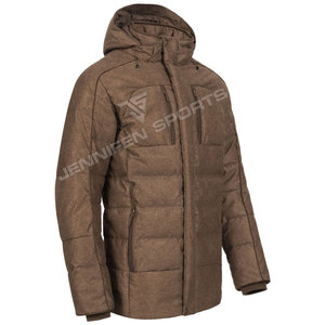 Chaqueta de Caza de Invierno Acolchada de Lana 100% Ligera de Alta Calidad con Cuello Alto y Cierre de Cremallera, Diseño Personalizable - Product Image 2