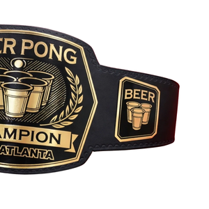 Cinturón de Campeón de Beer Pong Personalizado, Cinturón de Trofeo Deportivo Premium para Torneos SNU Atlanta, Diseño de Alta Calidad - Product Image 3
