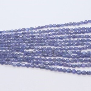Cuentas ovaladas lisas de tanzanita natural AAA de 4x6 a 5x7 mm, cuentas sueltas de piedras preciosas de tanzanita genuina, hilo de 16 pulgadas para la fabricación de joyería. - Product Image 4