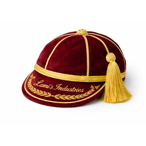 Casquettes de cérémonie à 5 panneaux réglables avec tresse dorée et pompon pour uniformes d'honneur - Product Image 1