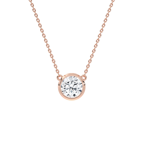 Collier ras-du-cou solitaire minimaliste en or blanc 14k 18k avec diamant de culture rond de 2,8 carats serti à la rubisserie, bijoux fins de qualité supérieure HPHT - Product Image 2