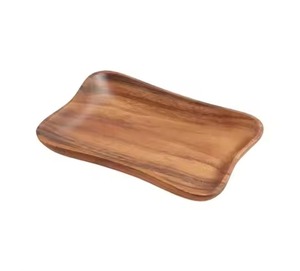 Premium Rectangular Wooden Serving Tray With <b>Black</b> Handles Minimalist Design Durable For Tabletop Use Wooden Tray - Product Image 6