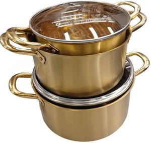 Olla de Cocina de Latón Puro con Acabado Martillado y Cobre, Olla para Cocinar con Tapa, Juego de Utensilios de Cocina de Cobre con Tapa - Product Image 6