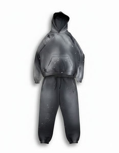 Acid Wash <b>Tracksuit</b> Heavyweight 100% Cotton Fleece Oversized <b>Vintage</b> Distressed Streetwear <b>Tracksuit</b> - Product Image 1