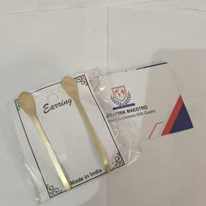 Auténticos pendientes de latón hechos a mano por artesanos indios, con un nuevo diseño elegante, en la colección de joyería de moda chapada en oro de lujo, Bijoux New. - Product Image 5