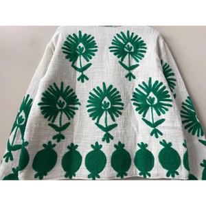 Beautiful TNT Suzani Embroidered Cotton <b>Jacket</b>-Eco-Friendly Bohemian Festival Wear Statement Gift for Her - Product Image 4