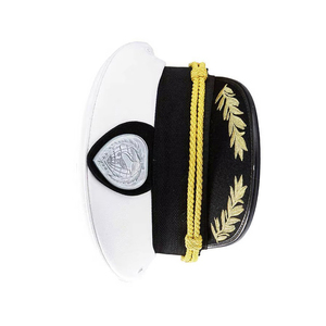 หมวกกัปตันเรือคุณภาพสูง รุ่น Admiral Peak ผลิตด้วยมือจากโพลีเอสเตอร์/ผ้าฝ้าย/พีวีซี/ขนสัตว์  รับสั่งทำตามแบบ  สำหรับเจ้าหน้าที่เรือเดินสมุทร  OEM - Product Image 4