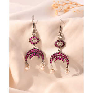 Pendientes de Perlas de Plata Jesika de Meera Jaipur - Product Image 2