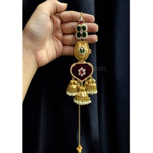 Elegantes Pendientes de Flor Chapados en Oro de Primera Calidad con Circonita y Perla, Joyería Vintage para Mujer, Pendientes de Aleación para Boda - Product Image 1