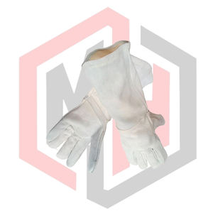 Guantes de Seguridad de Cuero para Soldadura, Reforzados, Duraderos, de 7 oz, Resistentes al Calor, Antiestáticos, Antivibración - Product Image 3