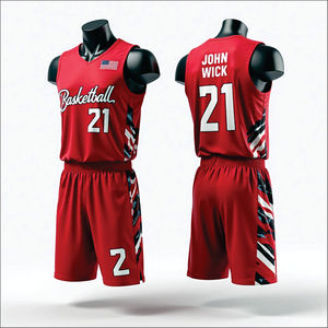 Conjunto de Pantalones Cortos Deportivos Unisex de Alta Calidad, Secado Rápido, Transpirables, 100% Poliéster, Personalizados con Sublimación para Baloncesto - Product Image 2