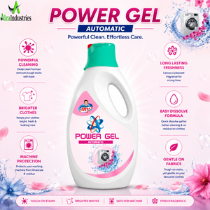 Detergente Líquido Automático Power Gel |   Limpiador de Ropa Ultra Shine Deep Cleaning, Solución de Lavado con Aroma Floral Fresco para el Cuidado de la Ropa - Product Image 6